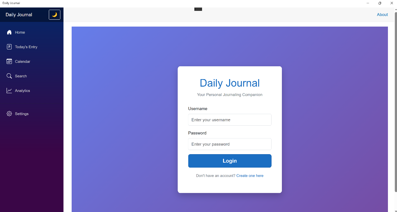 Journal Management System with Mood Tracking preview